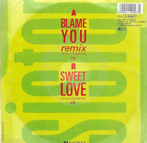 Soulsister : Blame You (Remix) (7", Single)