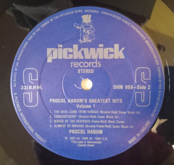 Procol Harum : Procol Harum's Greatest Hits (LP, Comp)
