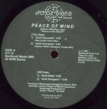 Peace Of Mind : Return To The 303 EP (12", EP)