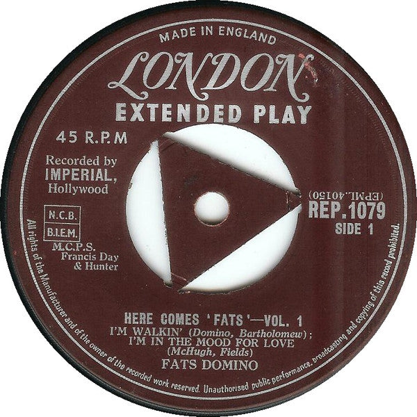 Fats Domino : Here Comes 'Fats' - Vol. 1 (7", EP)