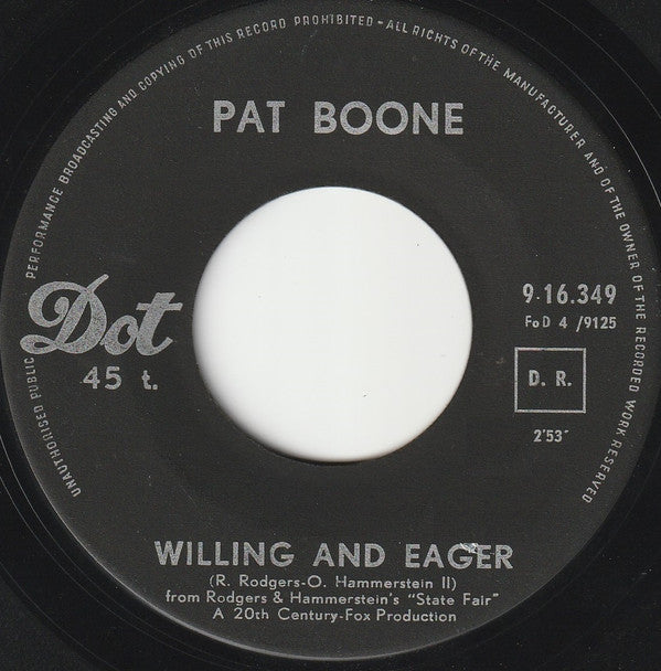 Pat Boone : Quando, Quando, Quando (7", Single)