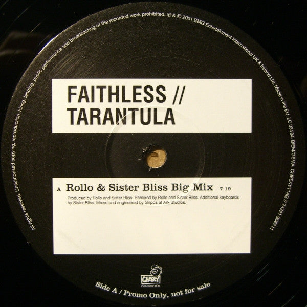 Faithless : Tarantula (2x12", Promo)