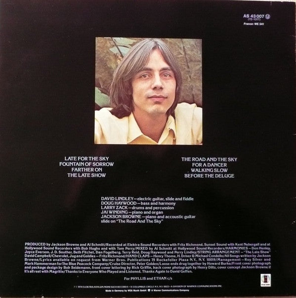 Jackson Browne : Late For The Sky (LP, Album, RE)