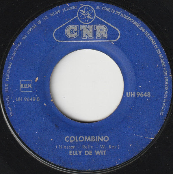 Elly de Wit : Barcarolle In de Nacht (7")