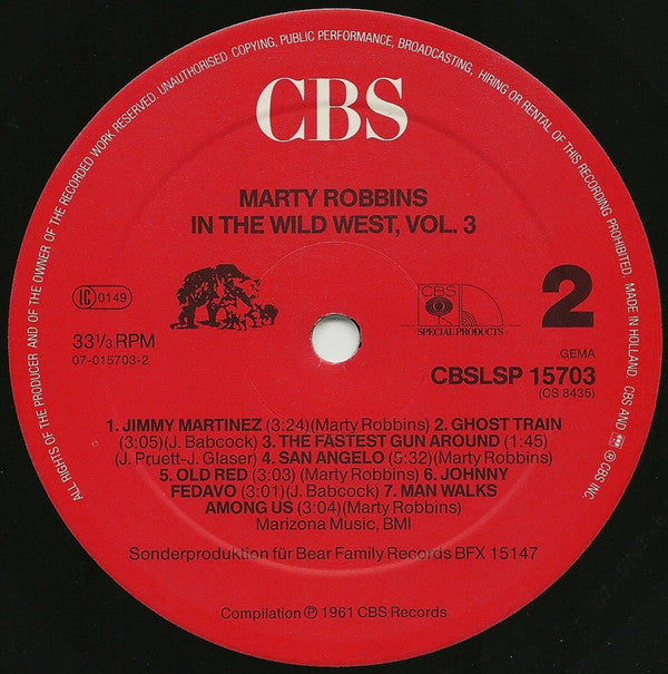 Marty Robbins : In The Wild West Part 3 (LP, Album, Comp, RE)