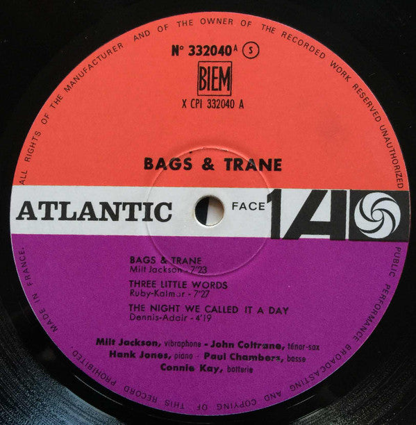 Milt Jackson & John Coltrane : Bags & Trane (LP, Album, RE)