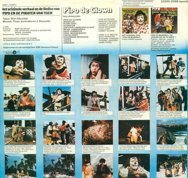 Pipo De Clown, Pieter Verlinden : Pipo En De Piraten Van Toen (LP)