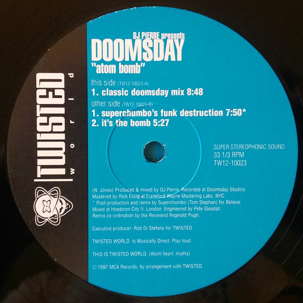 DJ Pierre presents Doomsday : Atom Bomb (2x12")