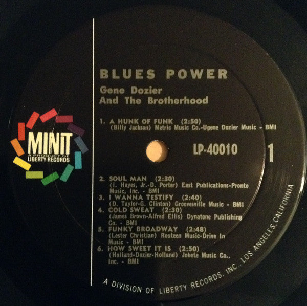 Gene Dozier And The Brotherhood : Blues Power (LP, Mono)