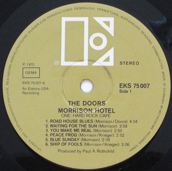 The Doors : Morrison Hotel (LP, Album, Gat)