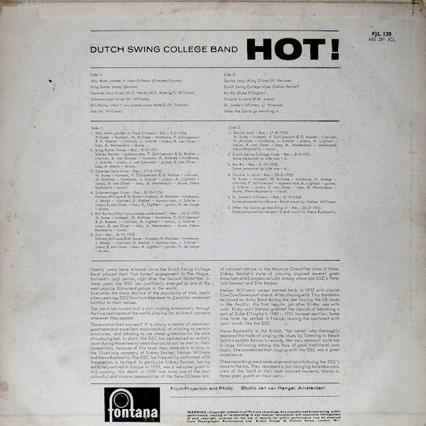 The Dutch Swing College Band : Hot! (LP, Comp, Mono)