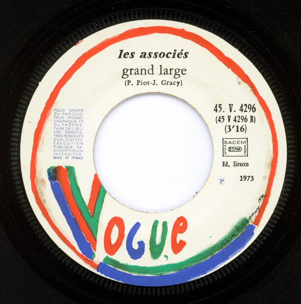 Les Associés : Pour Une Nuit D'Été / Grand Large (7", Single)