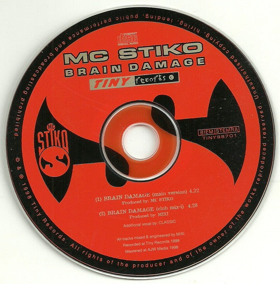 MC Stiko : Brain Damage (CD, Maxi)