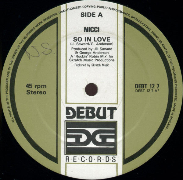 Nicci* : So In Love (12")