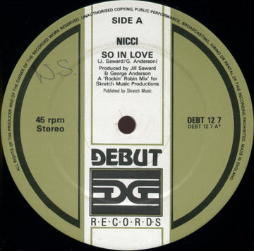 Nicci* : So In Love (12")