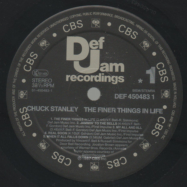 Chuck Stanley : The Finer Things In Life (LP, Album)