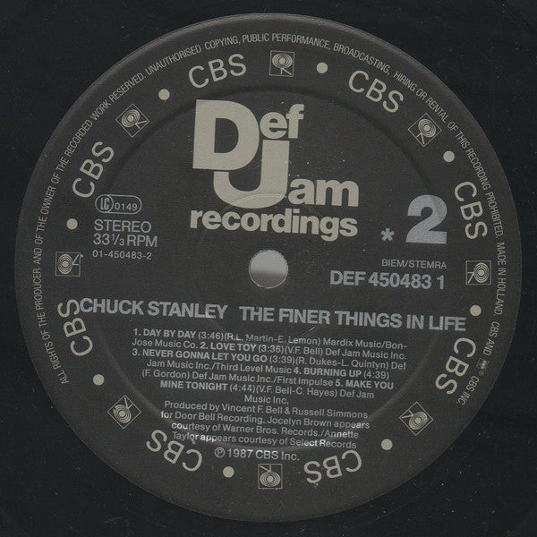Chuck Stanley : The Finer Things In Life (LP, Album)