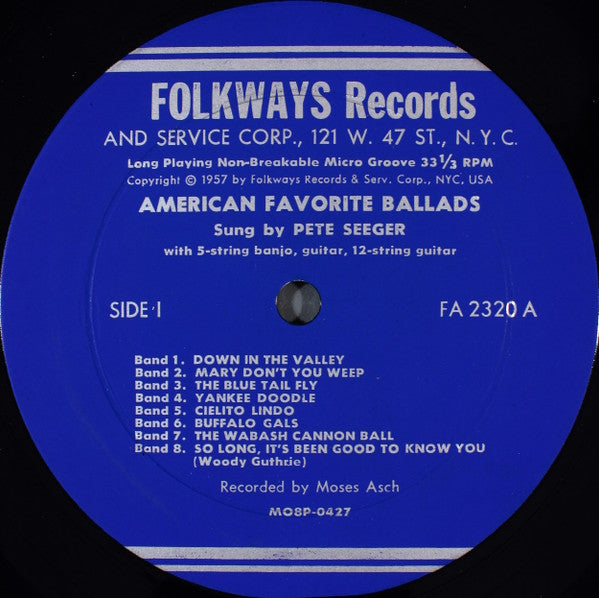 Pete Seeger : American Favorite Ballads (LP, Album, RE)