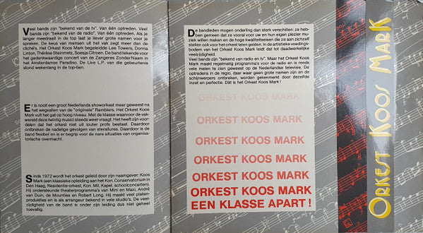 Orkest Koos Mark : Choo Choo Medley (7", Single, Fol)