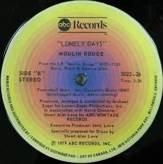 Moulin Rouge (2) : Holiday / Lonely Days (12")