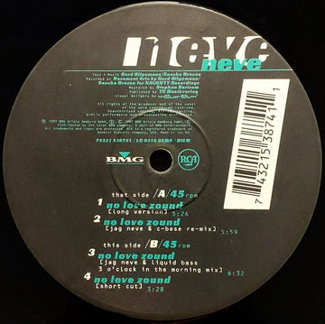 N.E.V.E. : No Love Zound (12")