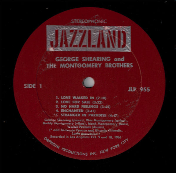 George Shearing And The Montgomery Brothers : George Shearing And The Montgomery Brothers (LP, Album, RE)