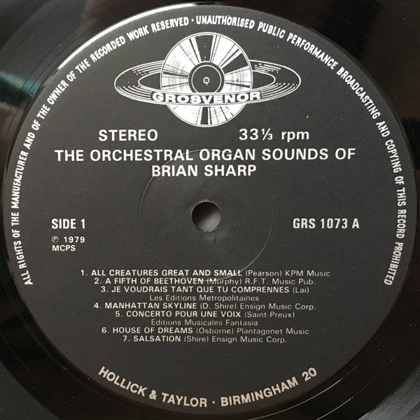Brian Sharp (2) : The Orchestral Organ Sounds Of B# (LP, Album)