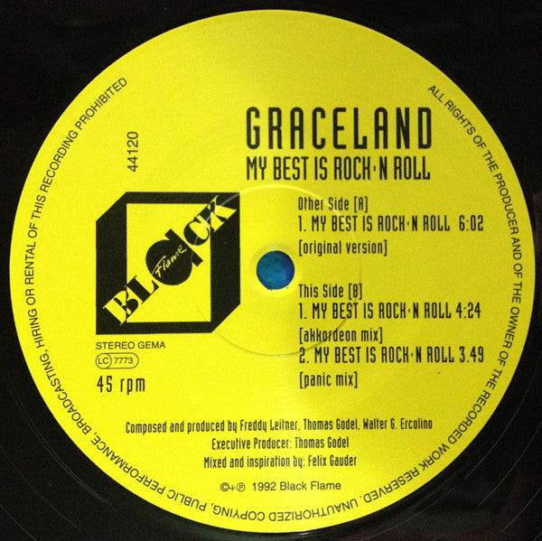 Graceland (2) : My Best Is Rock 'N Roll (12")