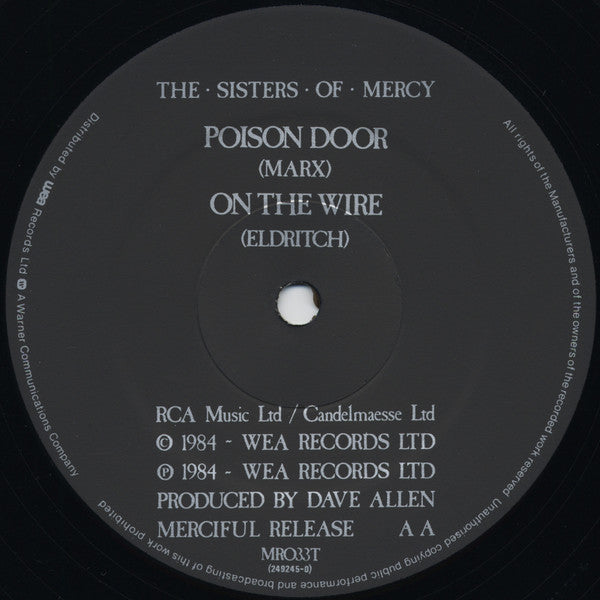 The Sisters Of Mercy : Walk Away (12", Single, Dam)