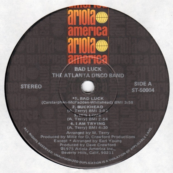 The Atlanta Disco Band : Bad Luck (LP, Album)