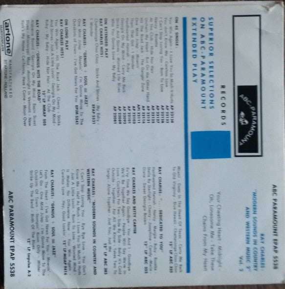 Ray Charles : Modern Sounds In Country And Western Music Vol. Two - 2 (7", EP)
