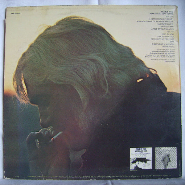 Charlie Rich : Very Special Love Songs (LP, Album)
