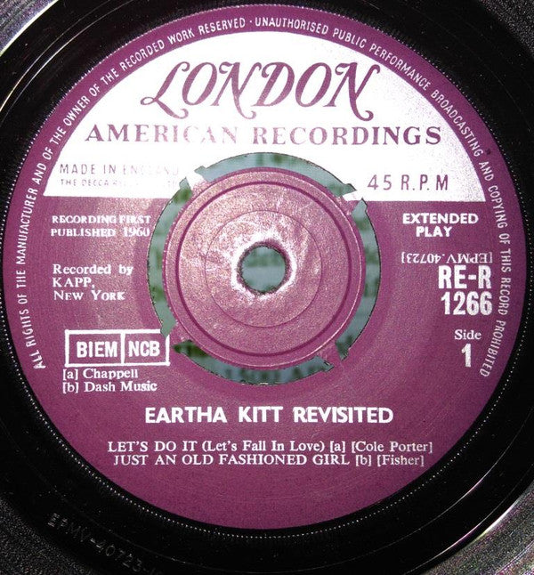 Eartha Kitt : Eartha Kitt Revisited (7", EP, Mono)
