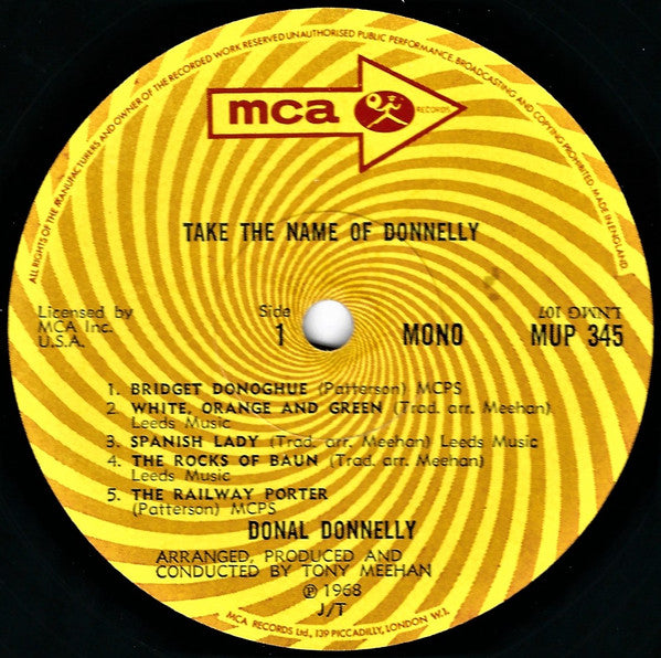 Donal Donnelly : Take The Name Of Donnelly (LP)