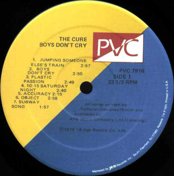 The Cure : Boys Don't Cry (LP, Album, RP)