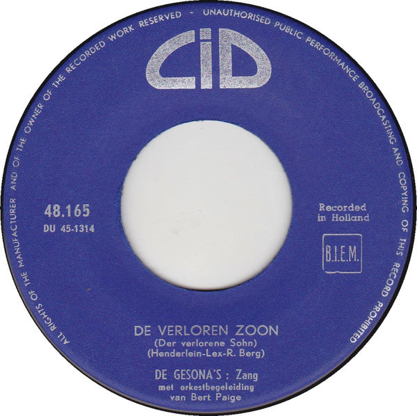 Gesona's : Zolang Er Dagen Zijn (7", Single)