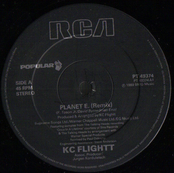 KC Flightt : Planet E (Remix) (12")