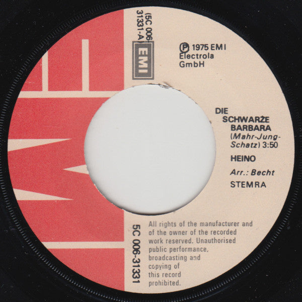 Heino : Die Schwarze Barbara / Böhmerwald (7", Single)
