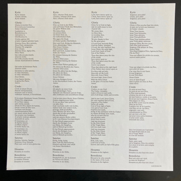 Wolfgang Amadeus Mozart - Krisztina Laki • Zsuzsanna Dénes • Kurt Equiluz • Robert Holl • Wiener Staatsopernchor • Concentus Musicus Wien • Nikolaus Harnoncourt : Grosse Messe In C-moll, KV 427 (LP, Album)