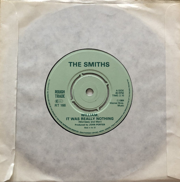 The Smiths : William, It Was Really Nothing (7", Single, Pus)