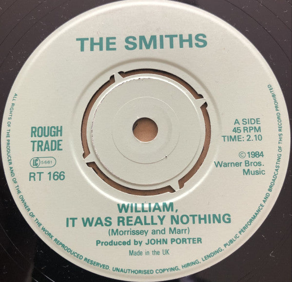 The Smiths : William, It Was Really Nothing (7", Single, Pus)