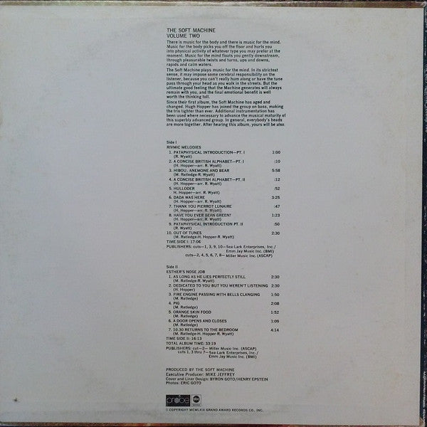 Soft Machine : Volume Two (LP, Album)