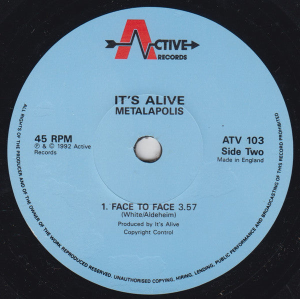 It's Alive : Metalopolis (7", Single)