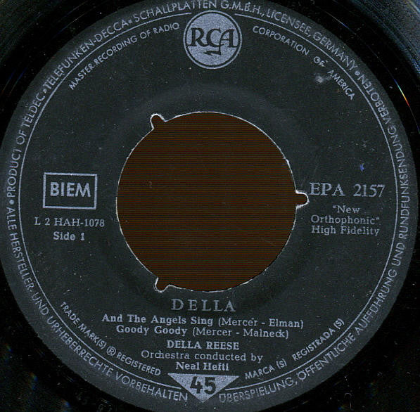 Della Reese with Neal Hefti : And The Angels Sing (7", EP)