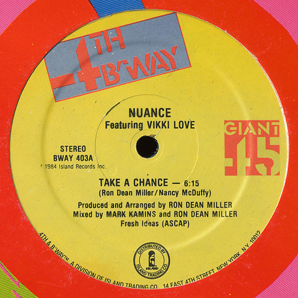 Nuance Featuring Vikki Love : Take A Chance (12")