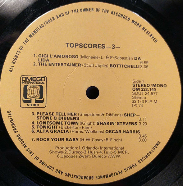 Various : Topscores 3 (LP, Comp)