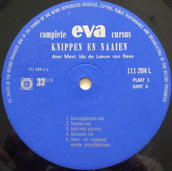 Ida De Leeuw Van Rees : Met Naald En Draad Op Plaat (2xLP, Album, Gat)