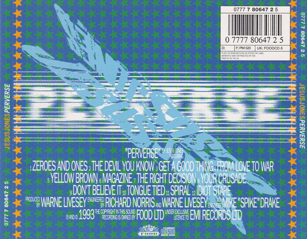 Jesus Jones : Perverse (CD, Album)
