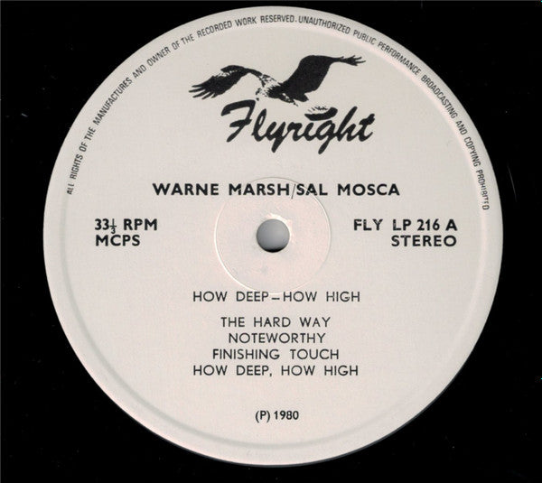 Warne Marsh / Sal Mosca : How Deep / How High (LP, Album)