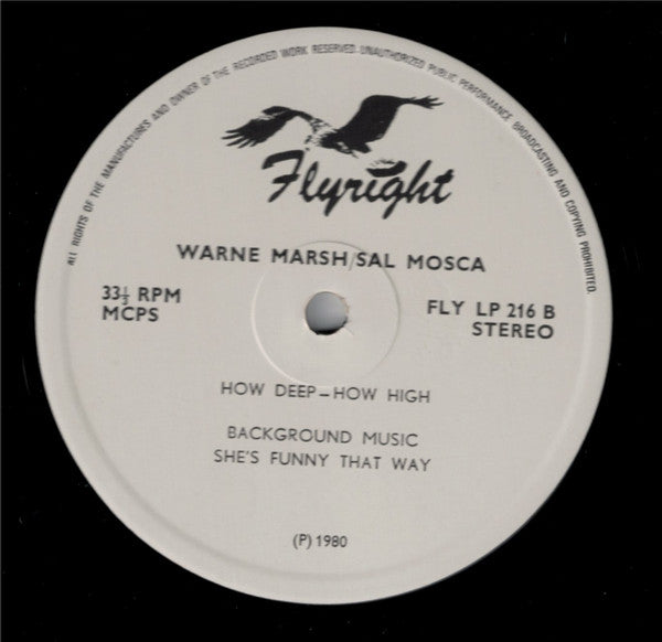 Warne Marsh / Sal Mosca : How Deep / How High (LP, Album)